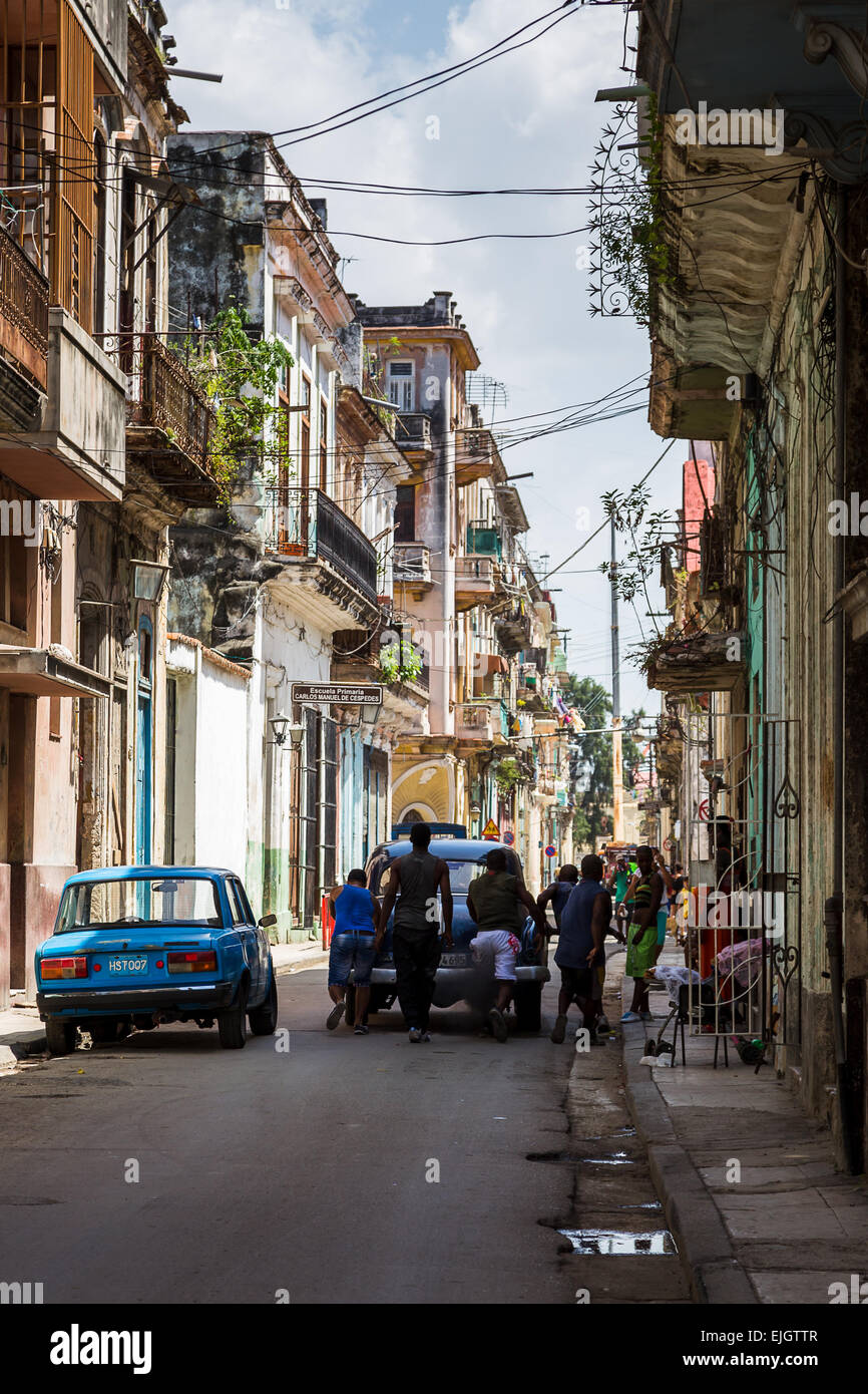 Backstreet de L Avana. Foto Stock