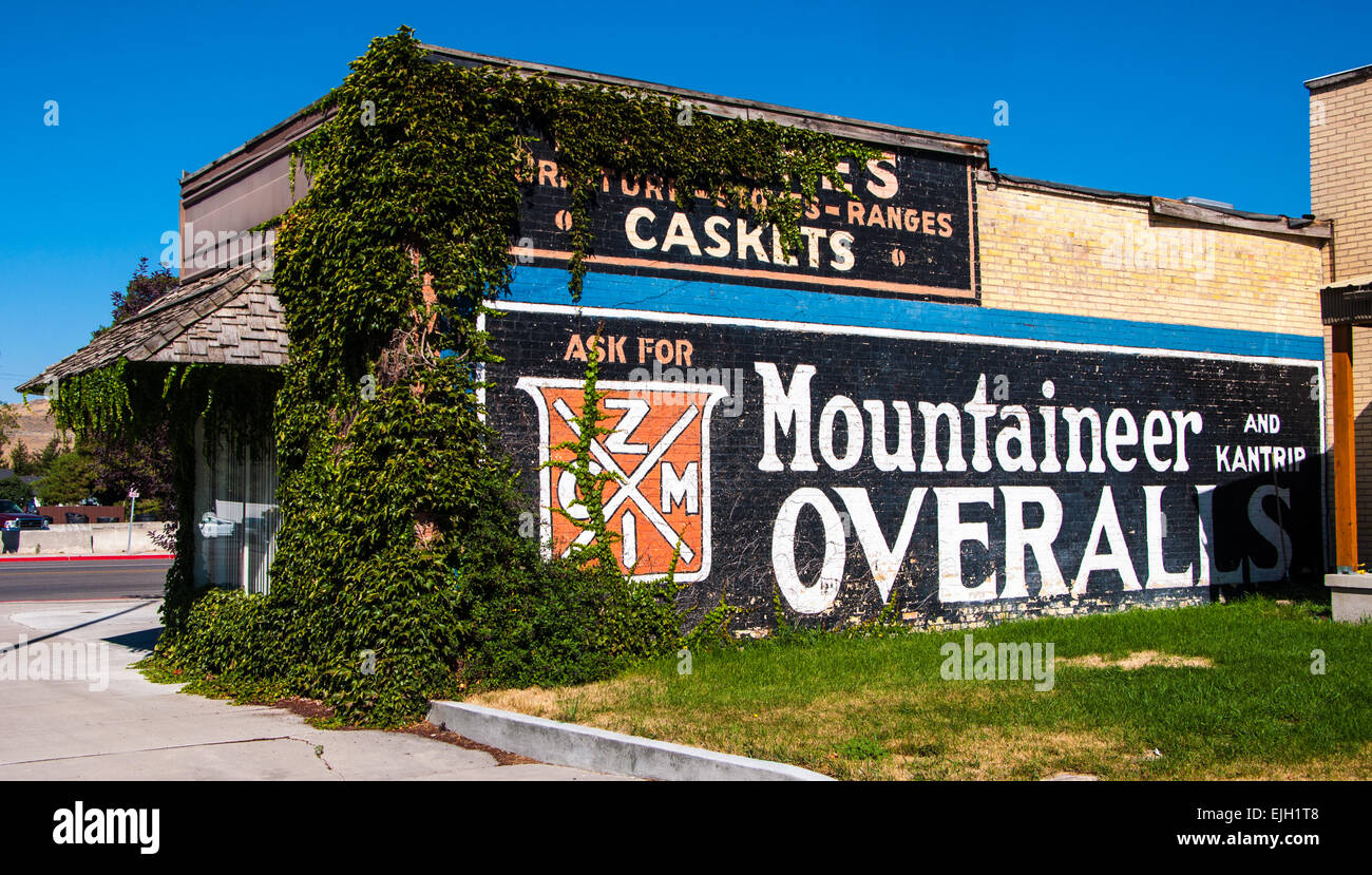 Vintage Franklin Idaho Ghost Pubblicità segno Foto Stock