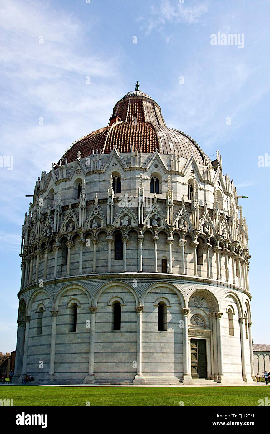 Il Battistero di Pisa di San Giovanni (Italiano: il Battistero di San Giovanni) Foto Stock