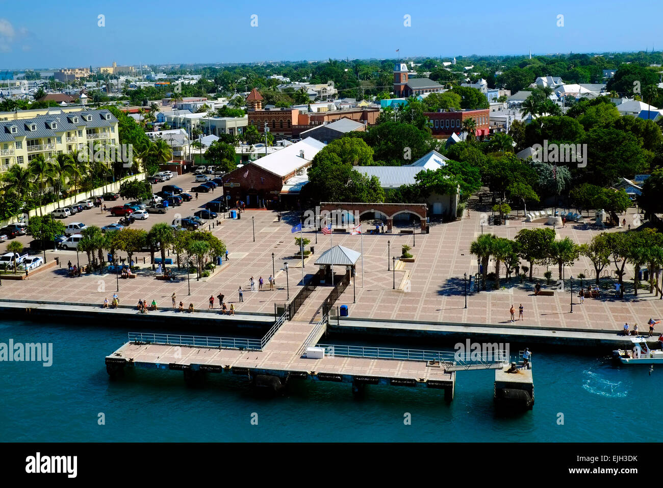 Cruise dock e piattaforma di intrattenimento in Key West Florida Foto Stock
