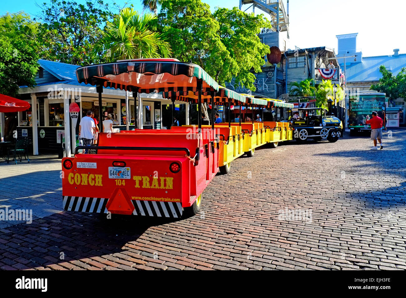 Conch Train Key West Florida FL destinazione per Western Caraibi Crusie da Tampa Foto Stock