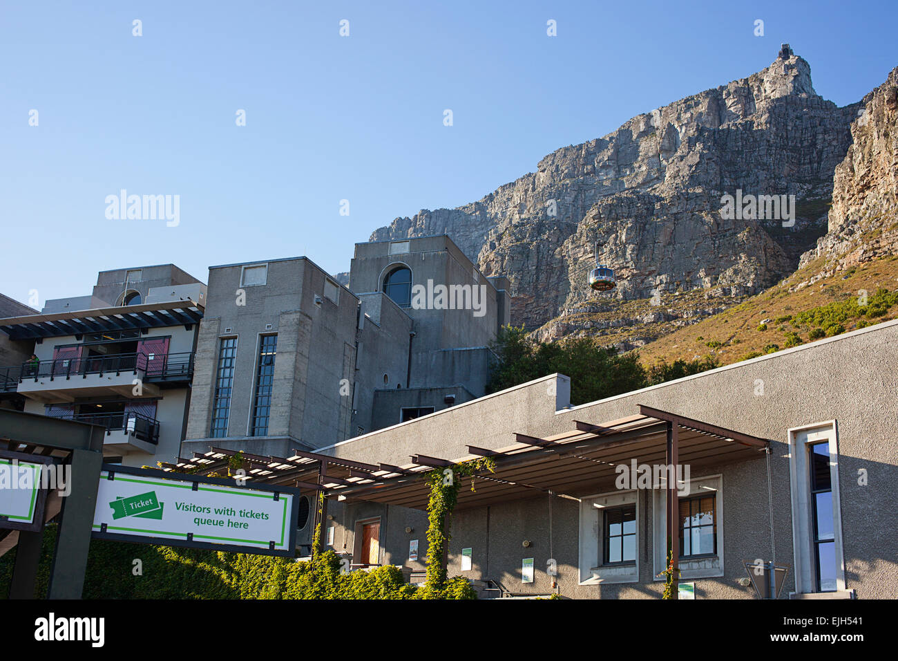 La Cabinovia di Table Mountain, stazione di Città del Capo Foto Stock