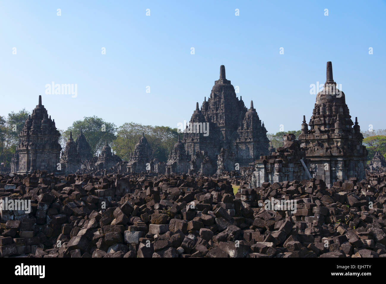 Tempio Sewu composto, Giava centrale, Indonesia Foto Stock