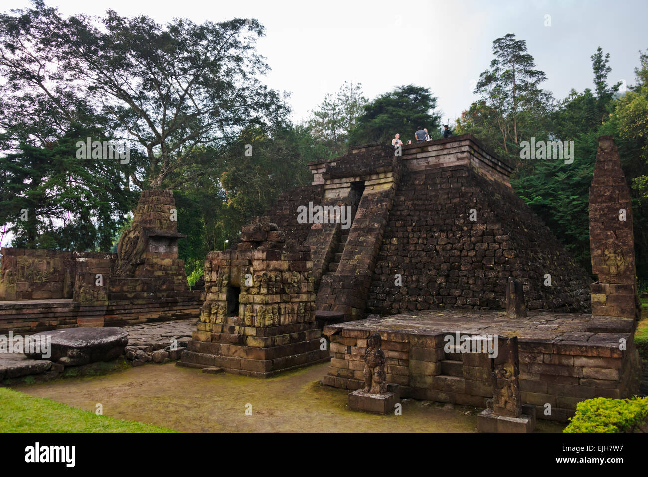 Tempio Sukuh, Solo, Java, Indonesia Foto Stock