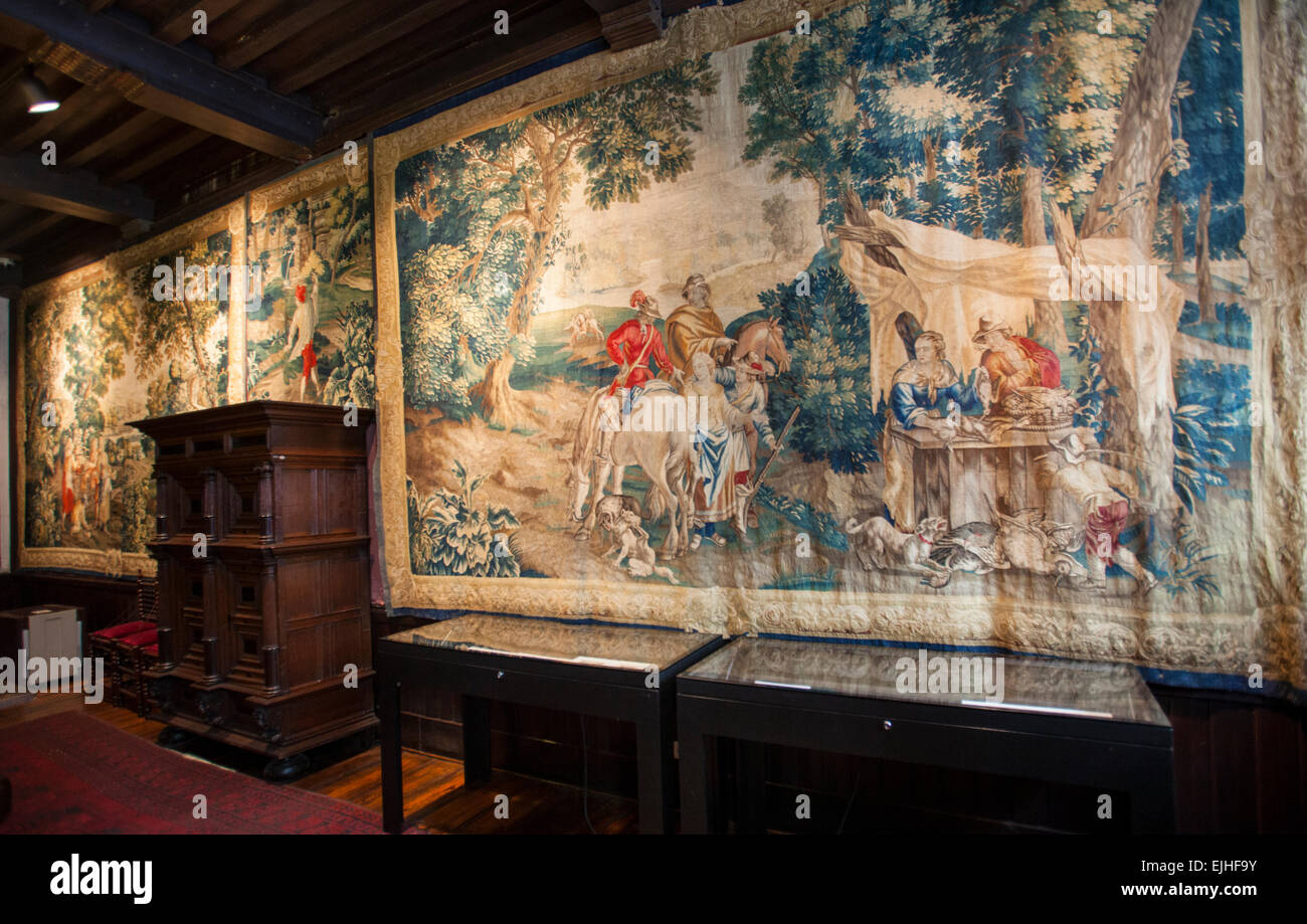 Museo Plantin-Moretus interno, Anversa, Belgio Foto Stock