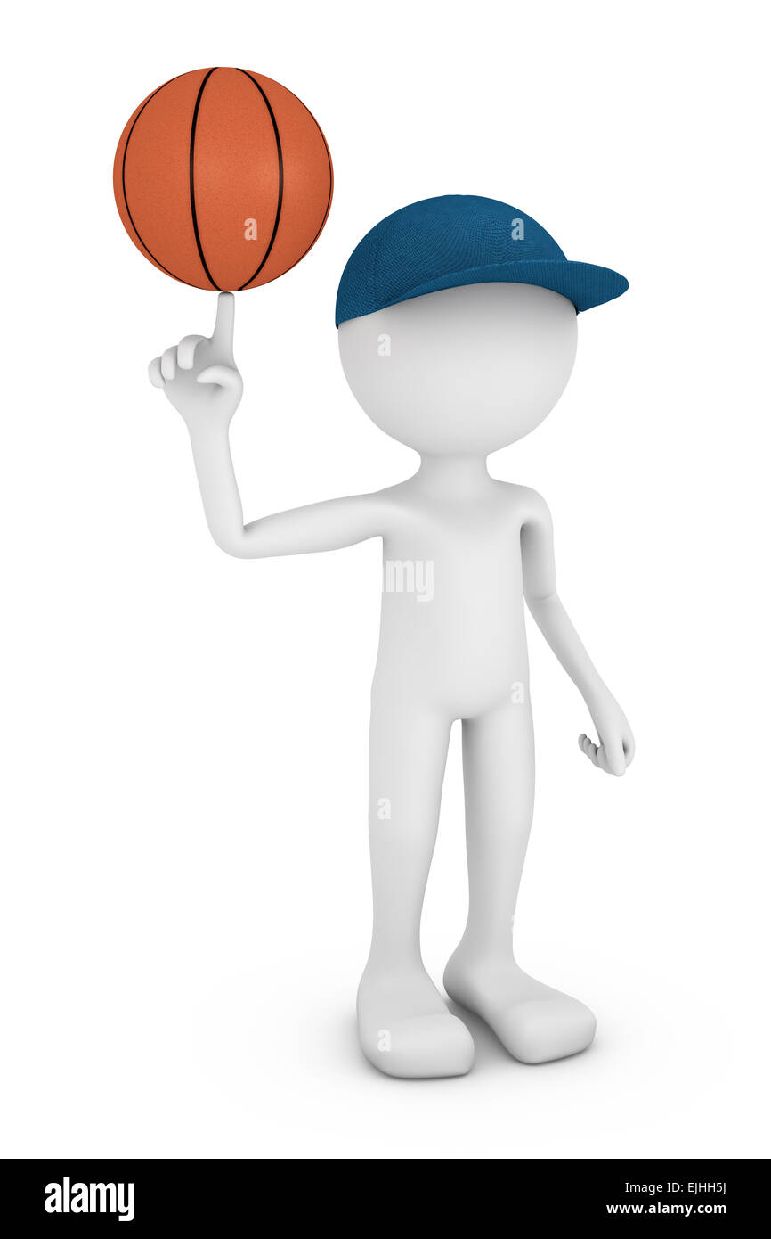 L'uomo senza volto si accende il suo dito basket Foto Stock