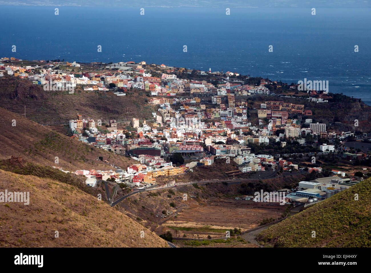 Townscape, San Sebastian de La Gomera, La Gomera, isole Canarie, Spagna Foto Stock