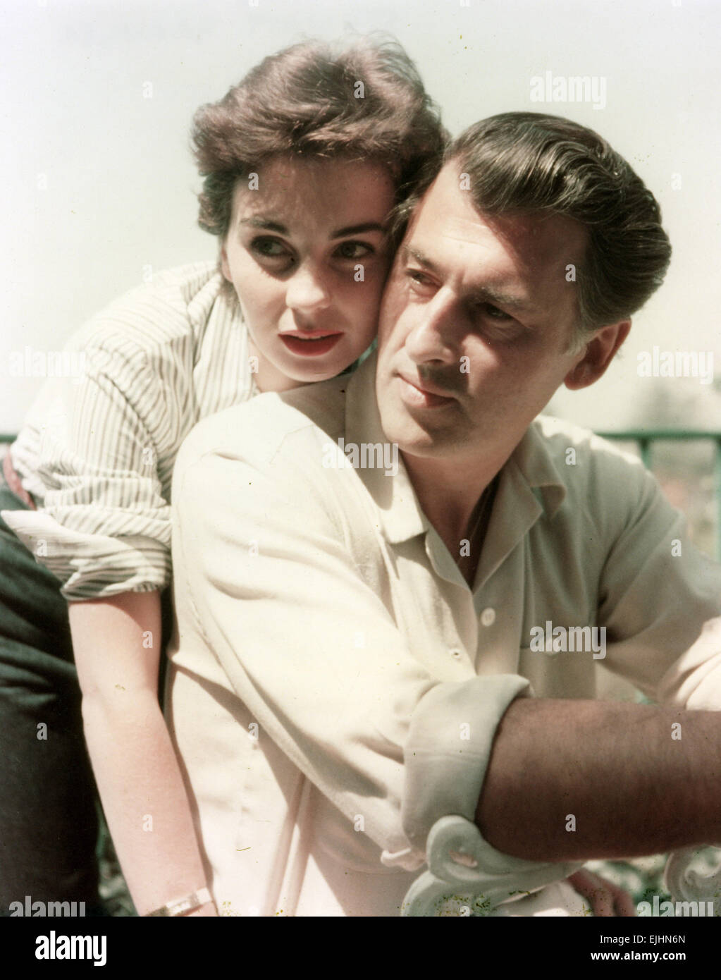 Jean Simmons Inglese Attrice Cinematografica Con Mio Marito Stewart Granger Circa 1955 Foto Stock Alamy