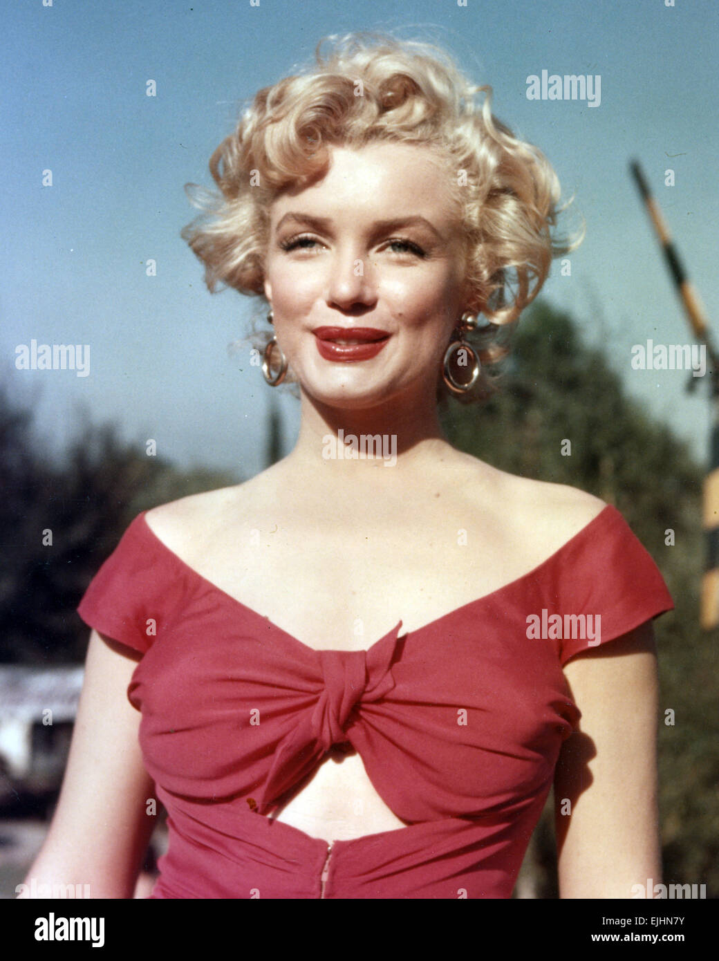 MARILYN MONROE (1926-1962) US attrice cinematografica durante le riprese di Niagara in 1953 Foto Stock