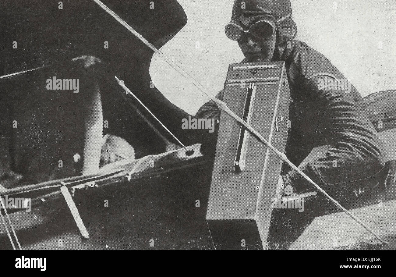 Fotografare il nemico trincee - Fotografia aerea nella guerra mondiale I, circa 1916 Foto Stock