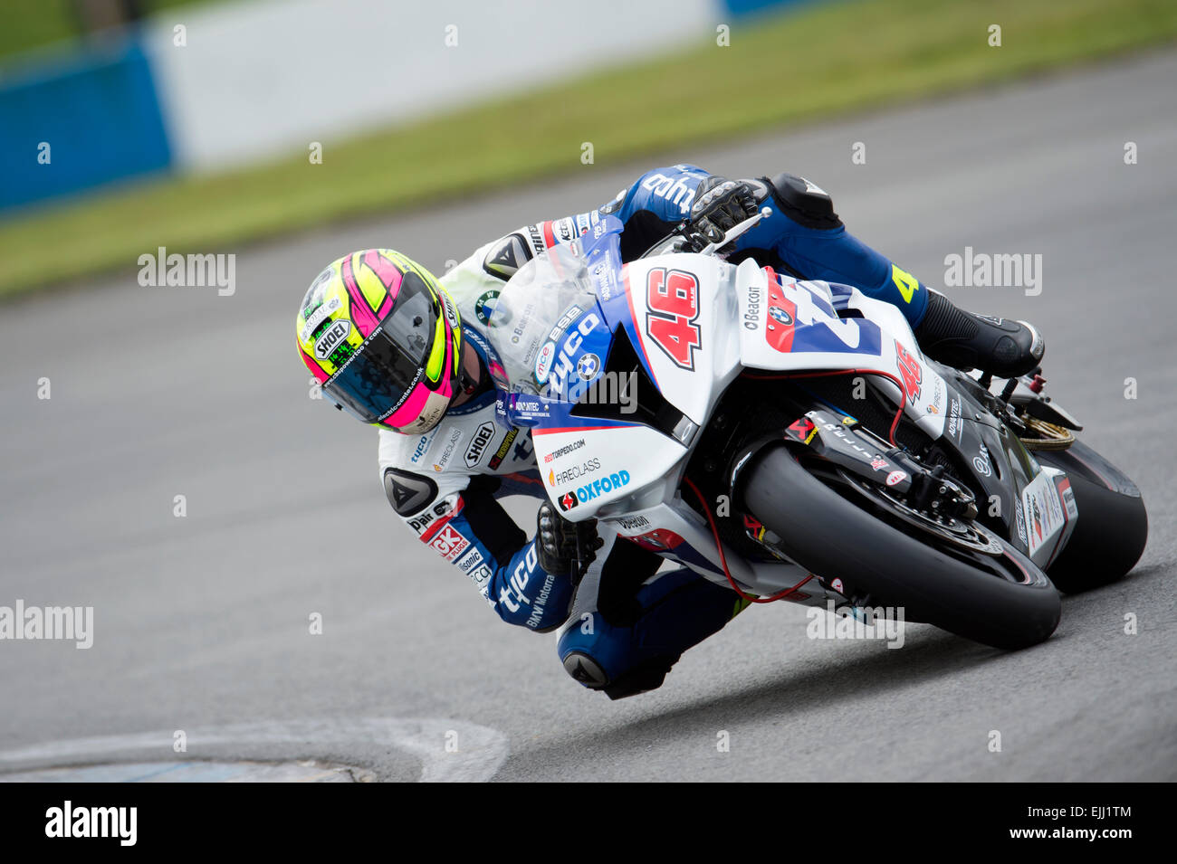 Donington Park circuito, Leicestershire, Regno Unito. Il 26 marzo 2015. Donington Park circuito nel Leicestershire ospita la sessione di test ufficiali dove le squadre rendono final preparativi in vista della prossima stagione BSB che inizia il week end di Pasqua (4/4/2015). Credito: derek watt/Alamy Live News Foto Stock