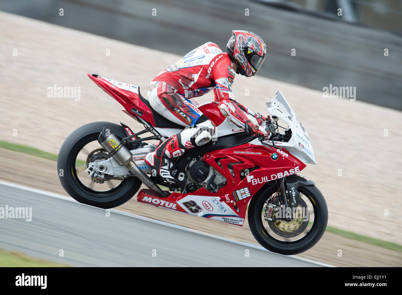 Donington Park circuito, Leicestershire, Regno Unito. Il 26 marzo 2015. Donington Park circuito nel Leicestershire ospita la sessione di test ufficiali dove le squadre rendono final preparativi in vista della prossima stagione BSB che inizia il week end di Pasqua (4/4/2015). Credito: derek watt/Alamy Live News Foto Stock