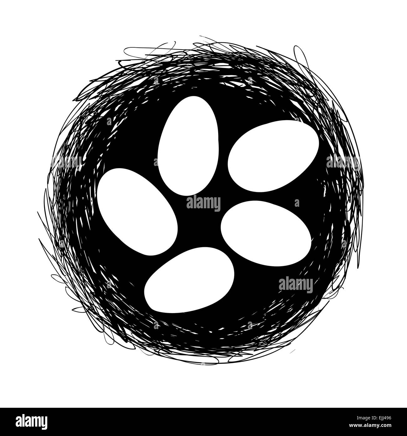 Uova di Pasqua nel nido Foto Stock