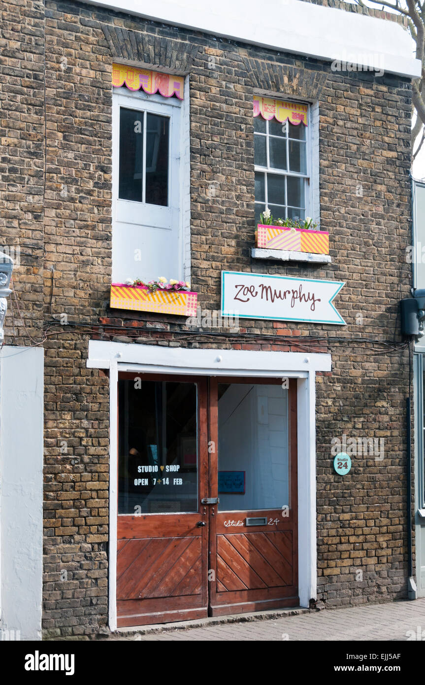 Lo studio di Zoe Murphy nella città vecchia di Margate. Foto Stock