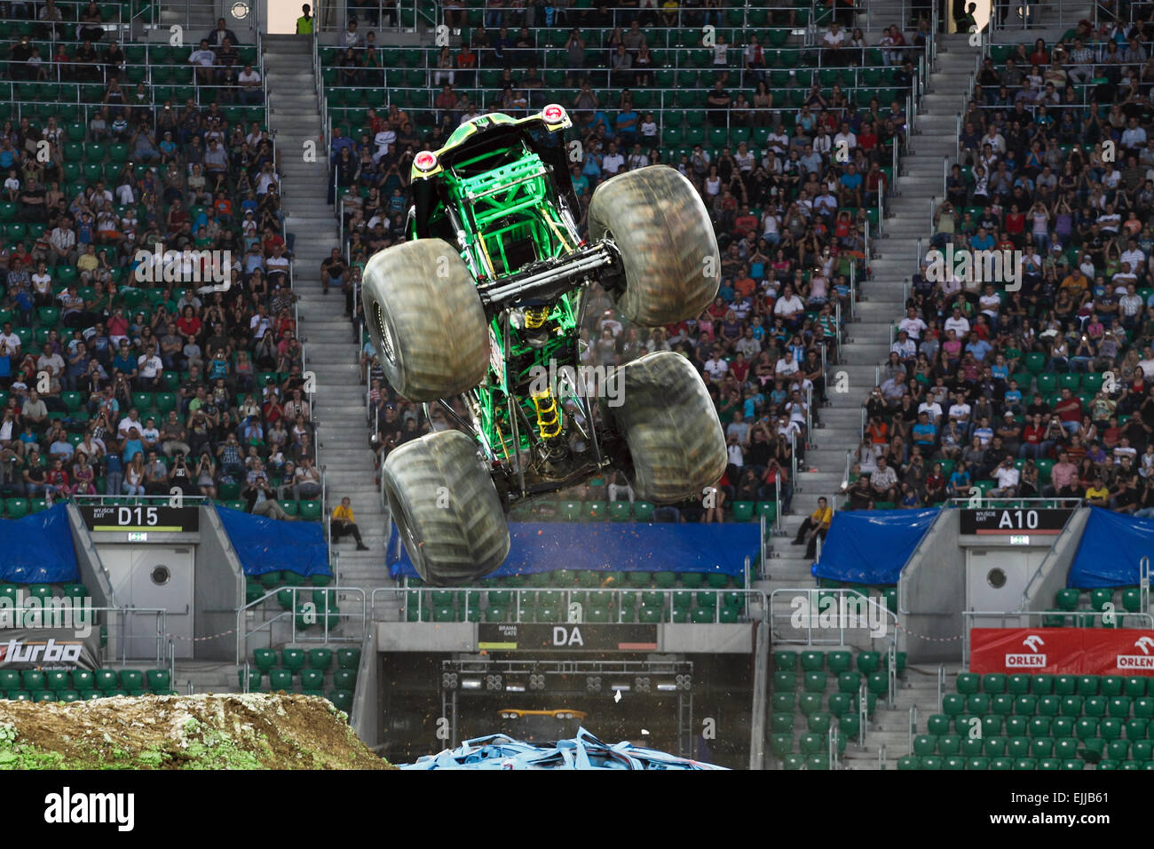 Monster Jam mostra a Wroclaw in Polonia il primo ottobre 2011 Foto Stock