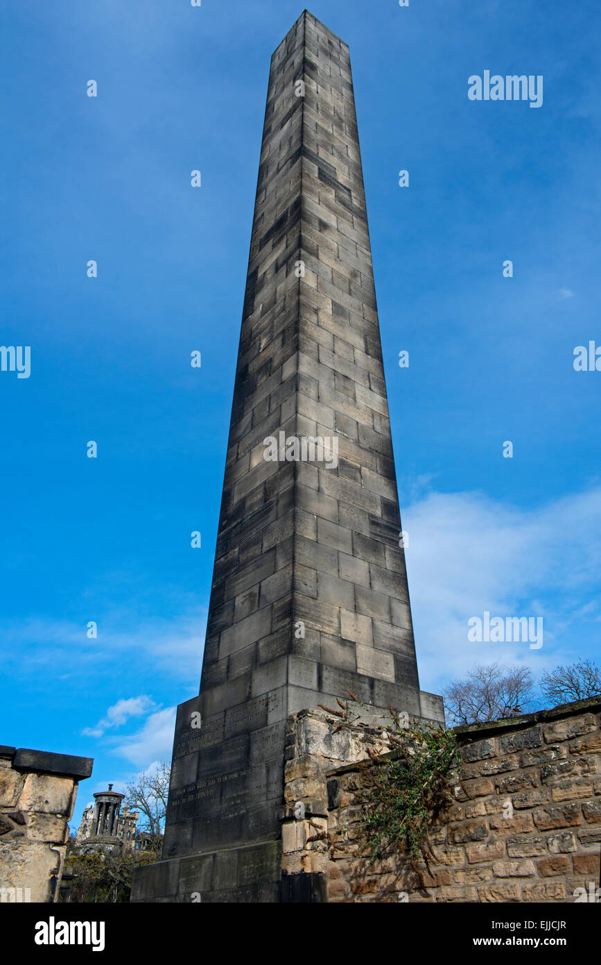 La politica monumento martiri nel vecchio Calton Sepoltura su Calton Hill, Edimburgo, Scozia, Regno Unito. Foto Stock
