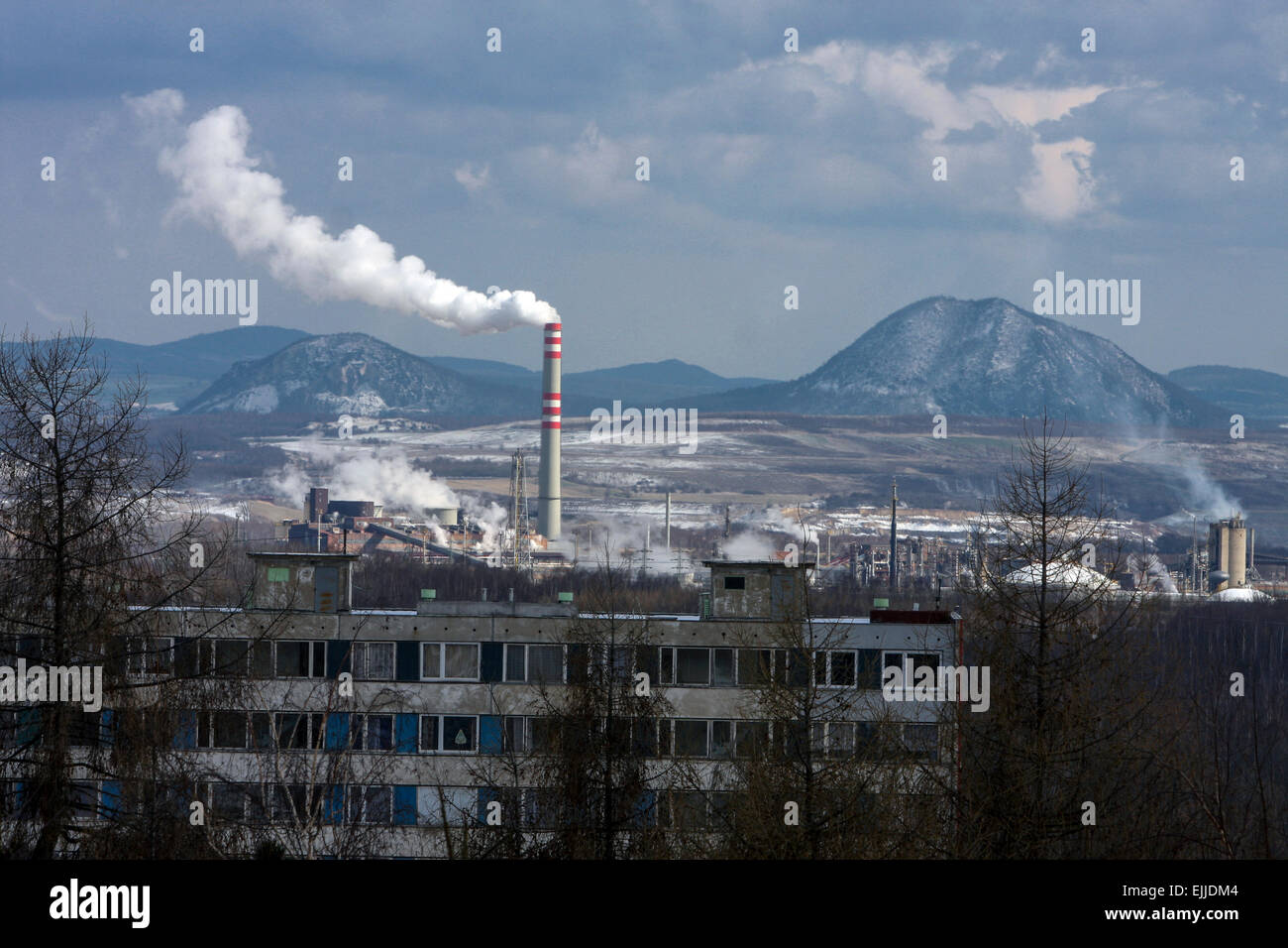 Alloggiamento blocco immobiliare, Boemia settentrionale town - Litvinov, Repubblica Ceca Foto Stock