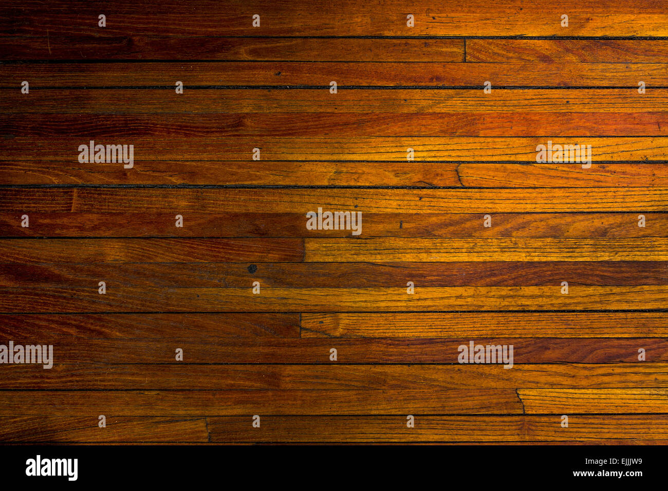 Il vecchio parquet marrone texture, strisce orizzontali Foto stock - Alamy