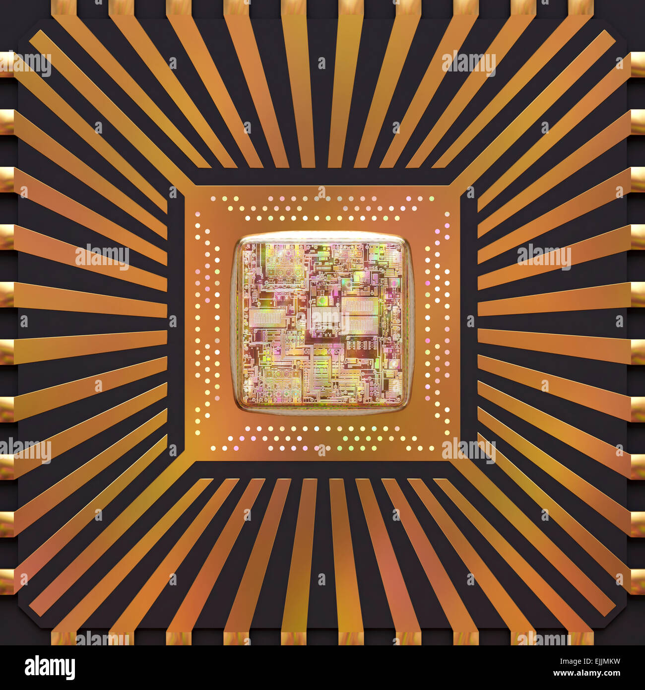Microchip, illustrazione del computer. Foto Stock