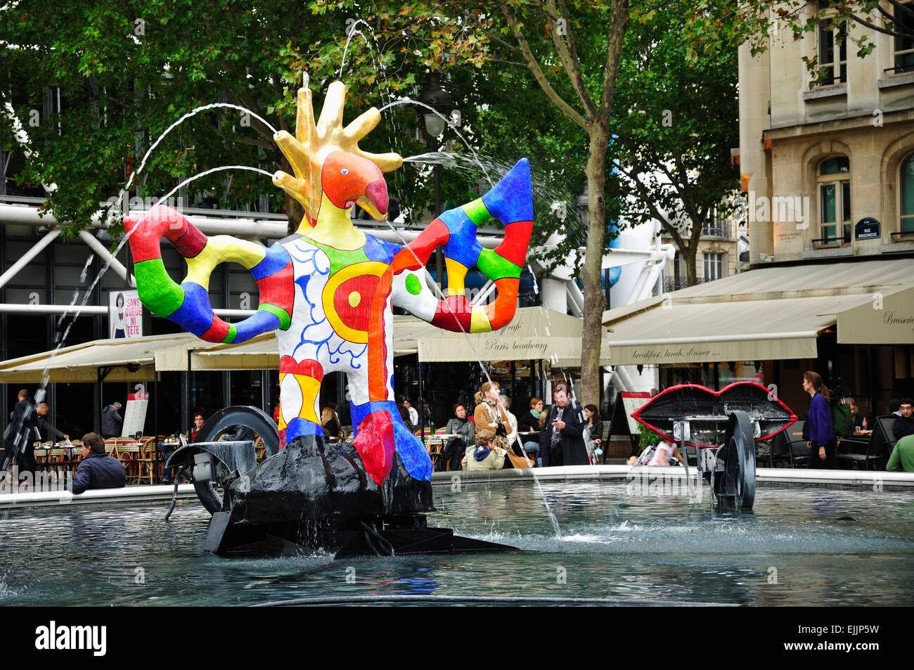 Parigi. Fontana Stravinsky Foto Stock