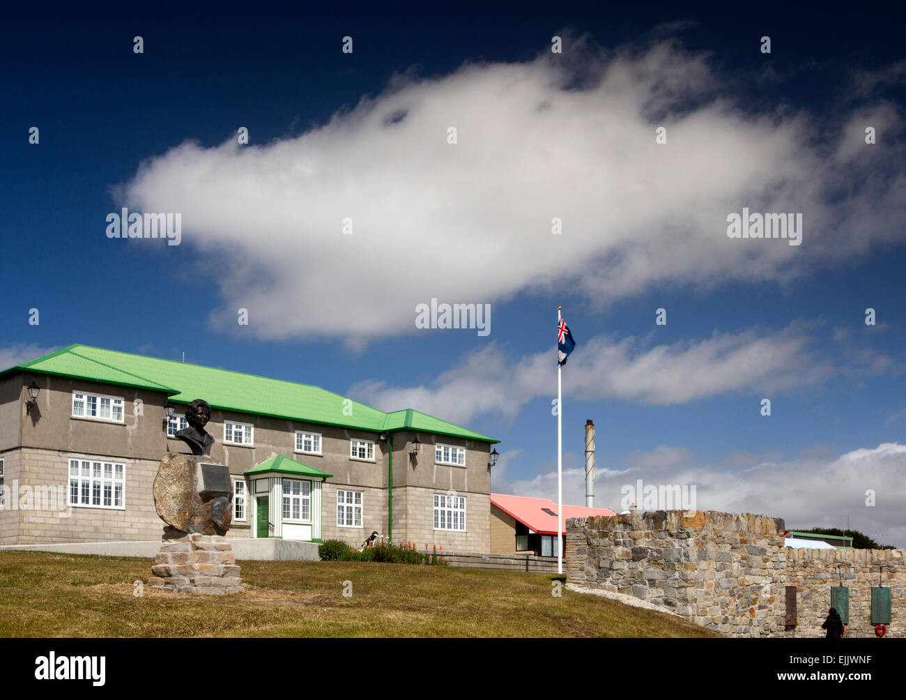 Falkland Port Stanley, Isole Falkland Palazzo del Governo, sede amministrativa Foto Stock