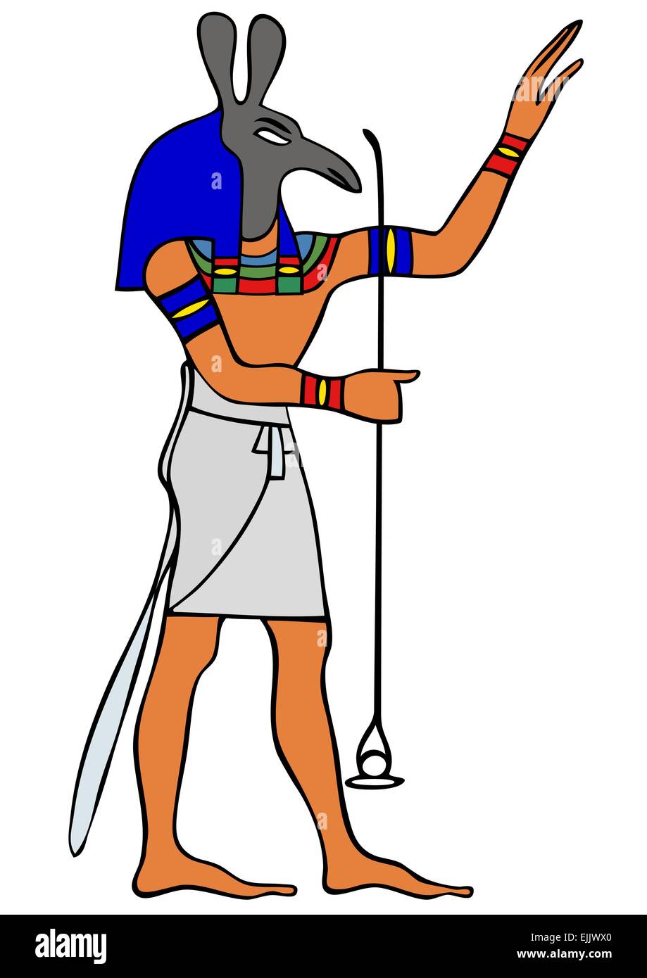 Dio dell Antico Egitto - Set - Seth - vettore Illustrazione Vettoriale
