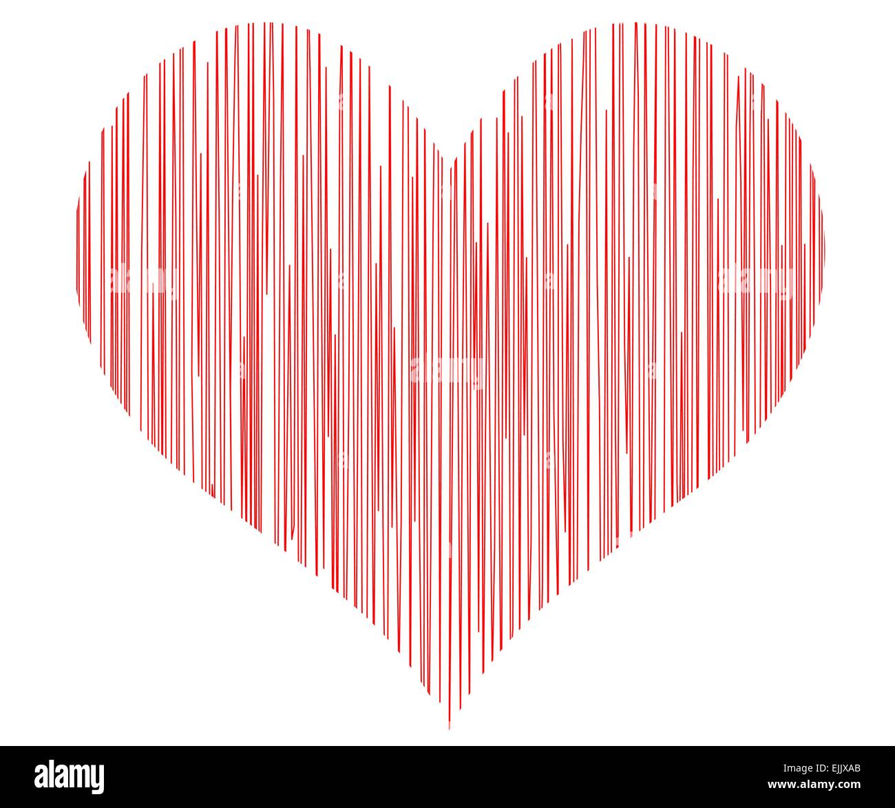 Abstract illustrazione vettoriale del cuore - simbolo di amore Illustrazione Vettoriale