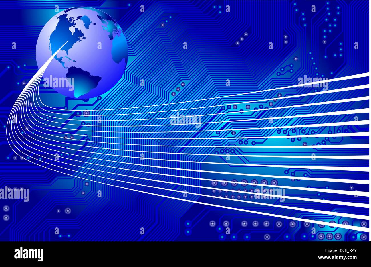 Immagine astratta - tecnologia abstract - comunicazione globale Illustrazione Vettoriale