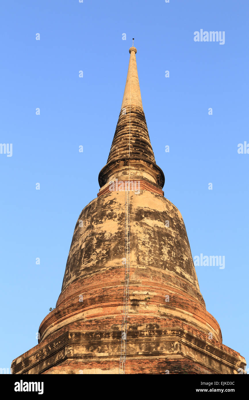 Pagoda di Wat Yai Chaimongkol, Ayutthaya, Thailandia Foto Stock