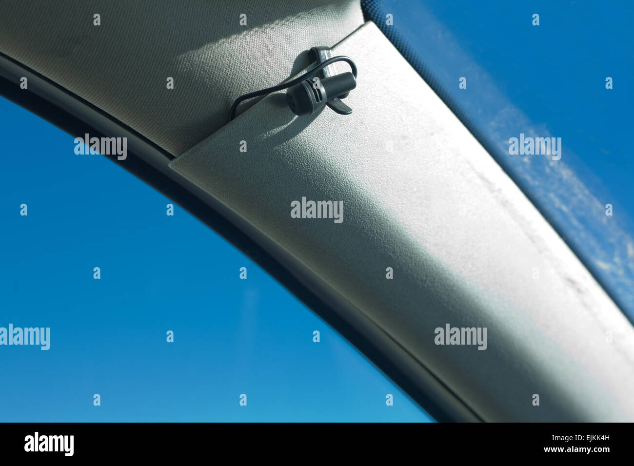 Microfono per il dispositivo a mani libere all'interno di un automobile Foto Stock