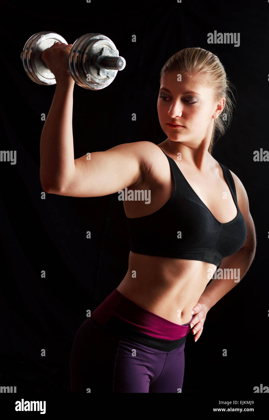 Bodybuilder femminile Foto Stock