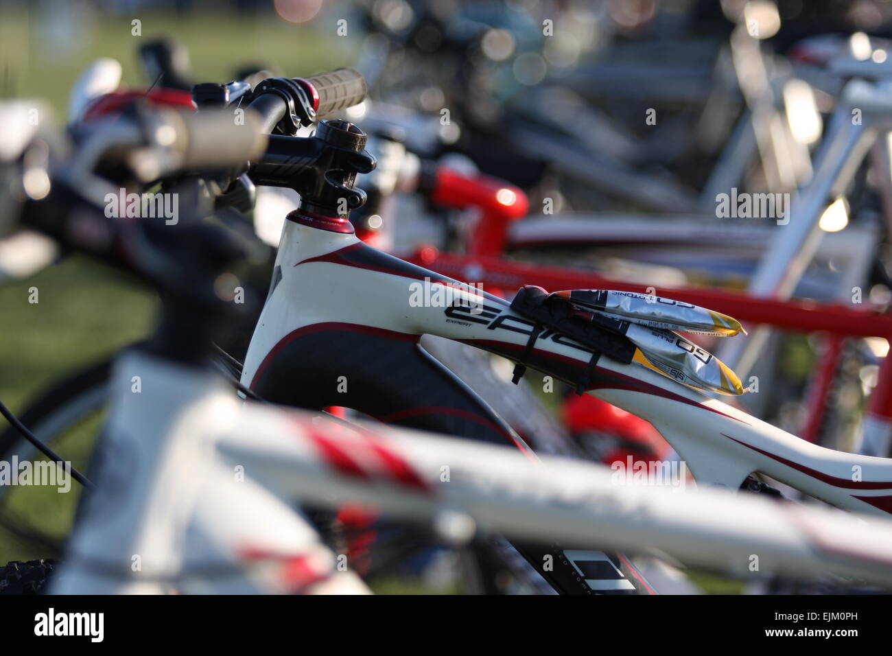 Bike rivestita in corrispondenza di gara Foto Stock