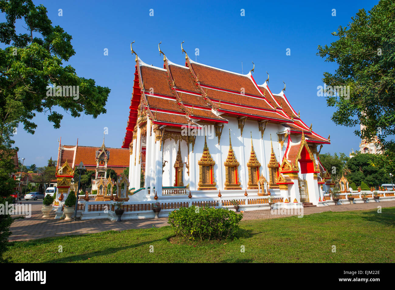 Wat Chalong nella provincia di Phuket, Tailandia Foto Stock