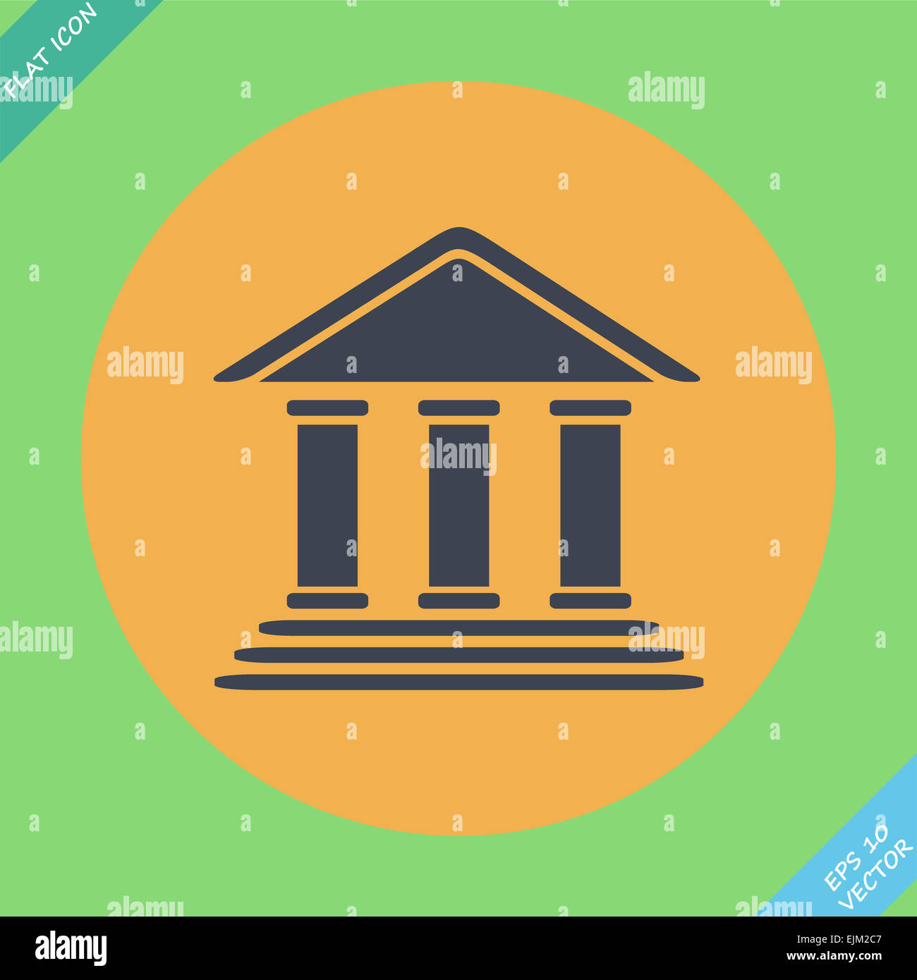 Bank building - illustrazione vettoriale. Design piatto Foto Stock