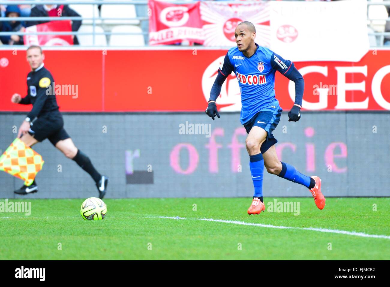 Officina Fabinho - 22.03.2015 - Reims/Monaco - 30eme journee de Ligue 1 -.Photo : Dave inverno/Icona Sport Foto Stock