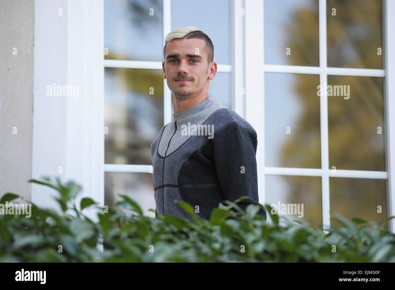 Antoine Griezmann - 23.03.2015 - Equipe de France - Arrivee des joueurs un Clairefontaine.Photo : Andre Ferreira/Icona Sport Foto Stock