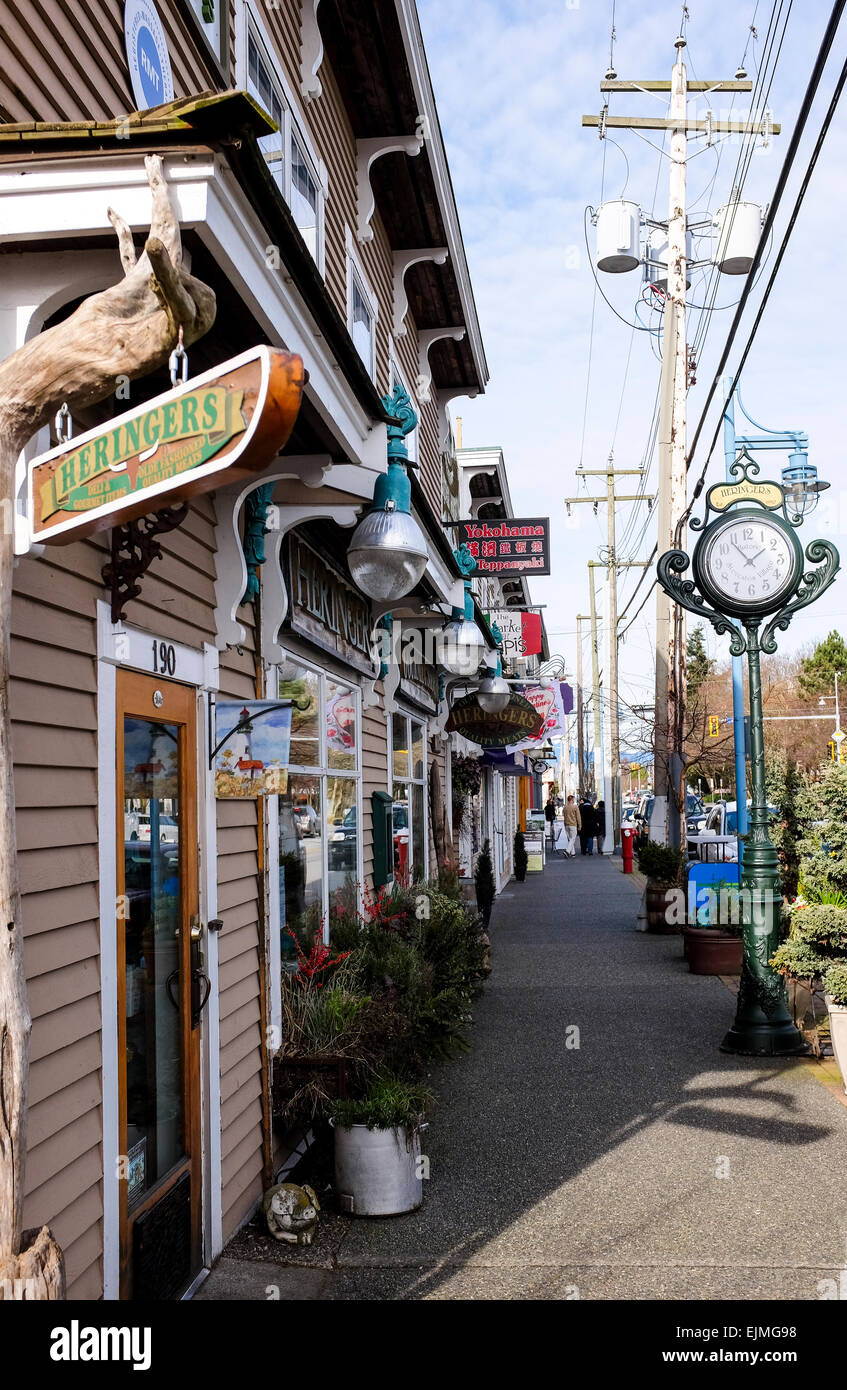 Villaggio di Steveston, Richmond, BC, Canada Foto Stock