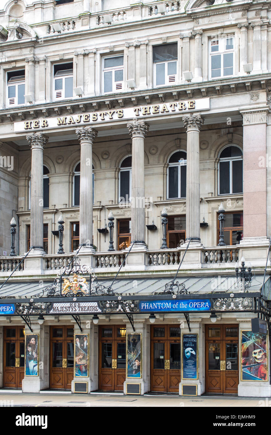 Her Majesty's theatre, Haymarket, Londra Foto Stock