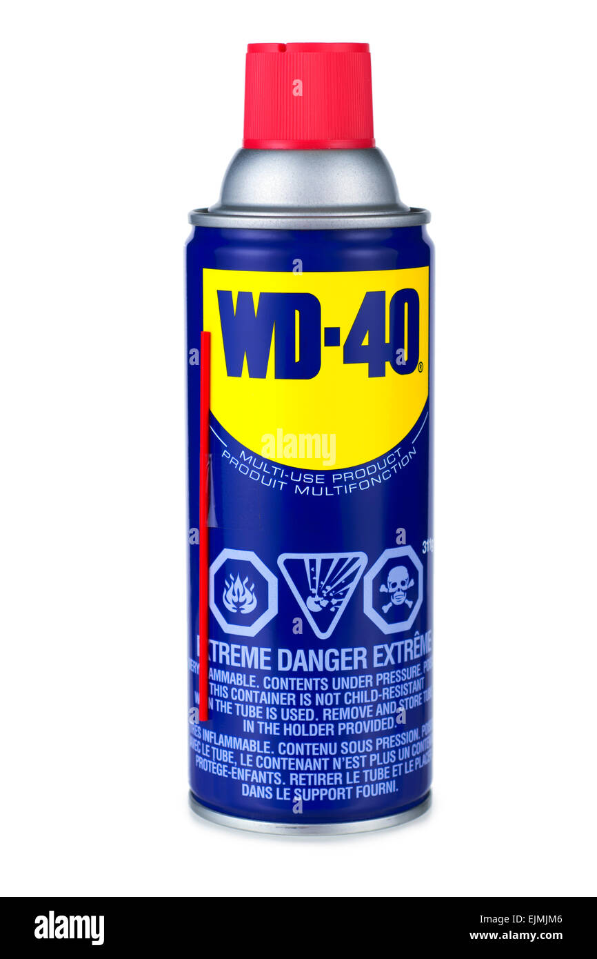 WD-40 WD 40, lubrificante può WD40 Foto Stock
