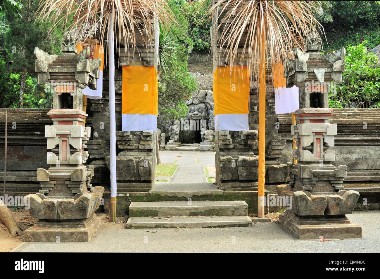 Tempio indù di Goa Gajah, Ubud, Bali, Indonesia Foto Stock