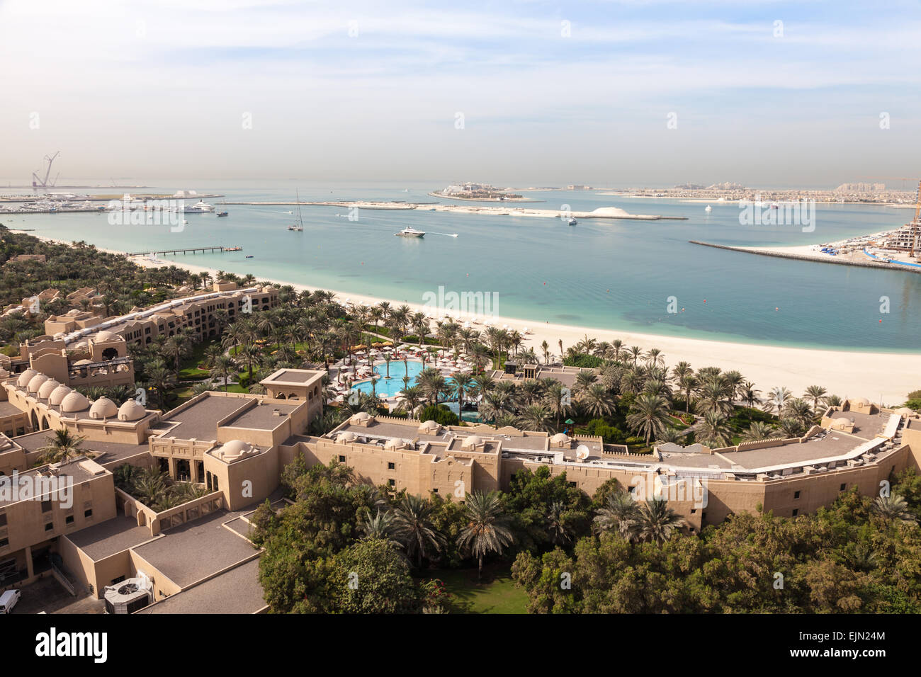 Vista del Golfo Arabico costa in Dubai Emirati Arabi Uniti Foto Stock