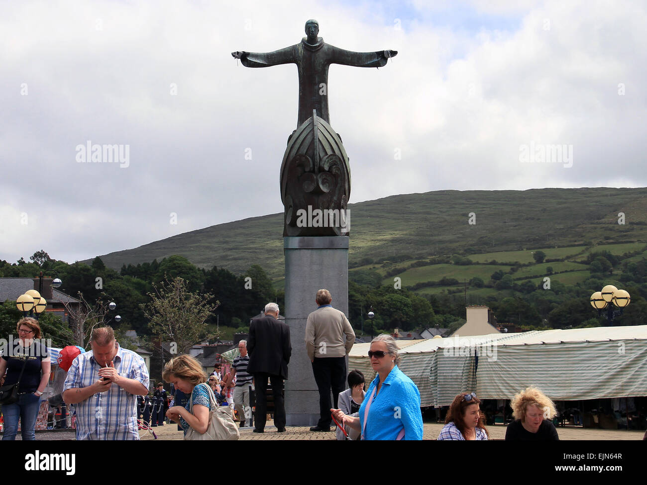 San Brendan il navigatore, bantry waterfront Foto Stock