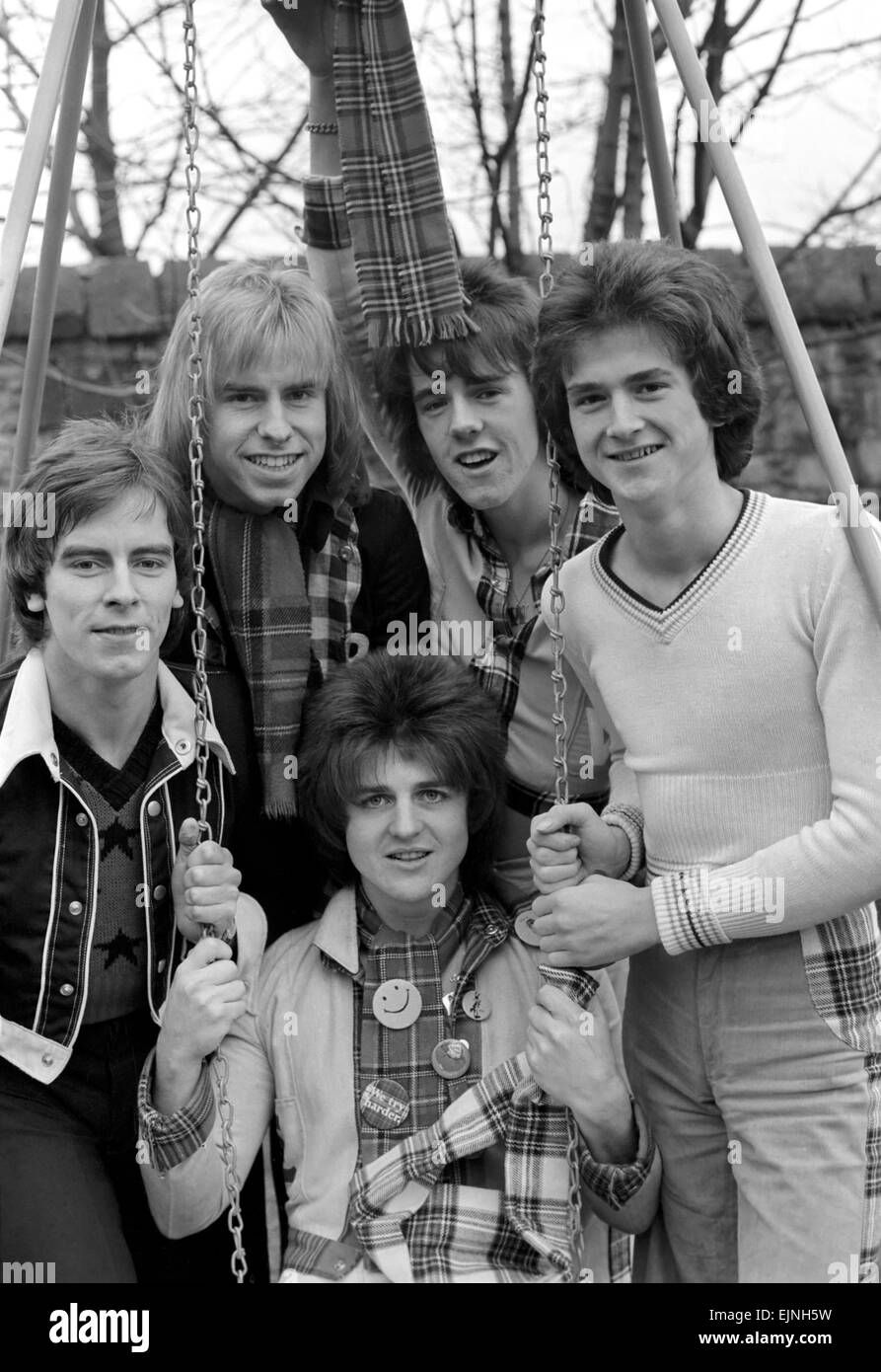 Bay City Rulli gruppo pop di Edimburgo. Febbraio 1975. Foto Stock