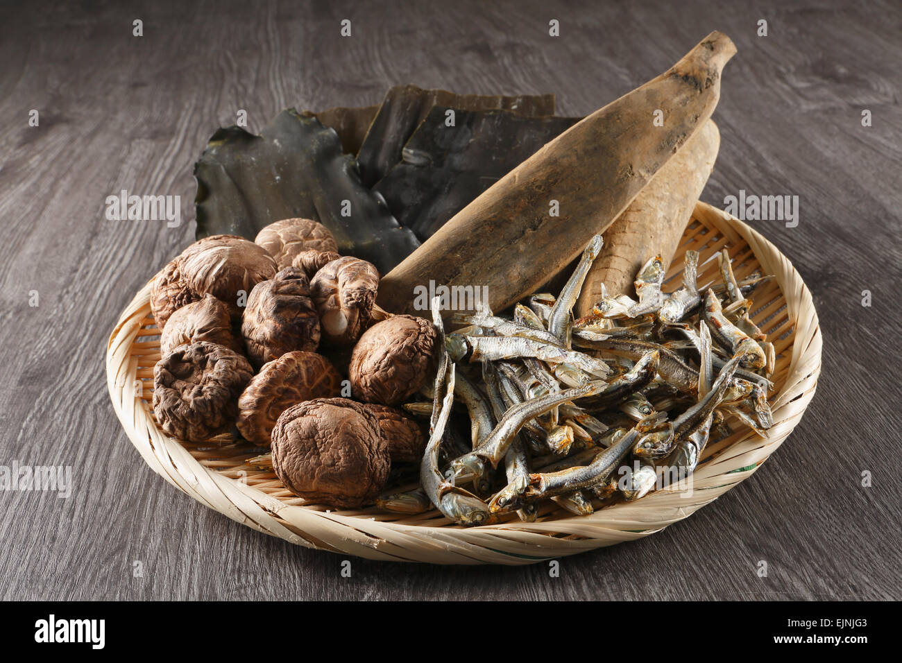 Stile giapponese gli ingredienti della zuppa Foto Stock