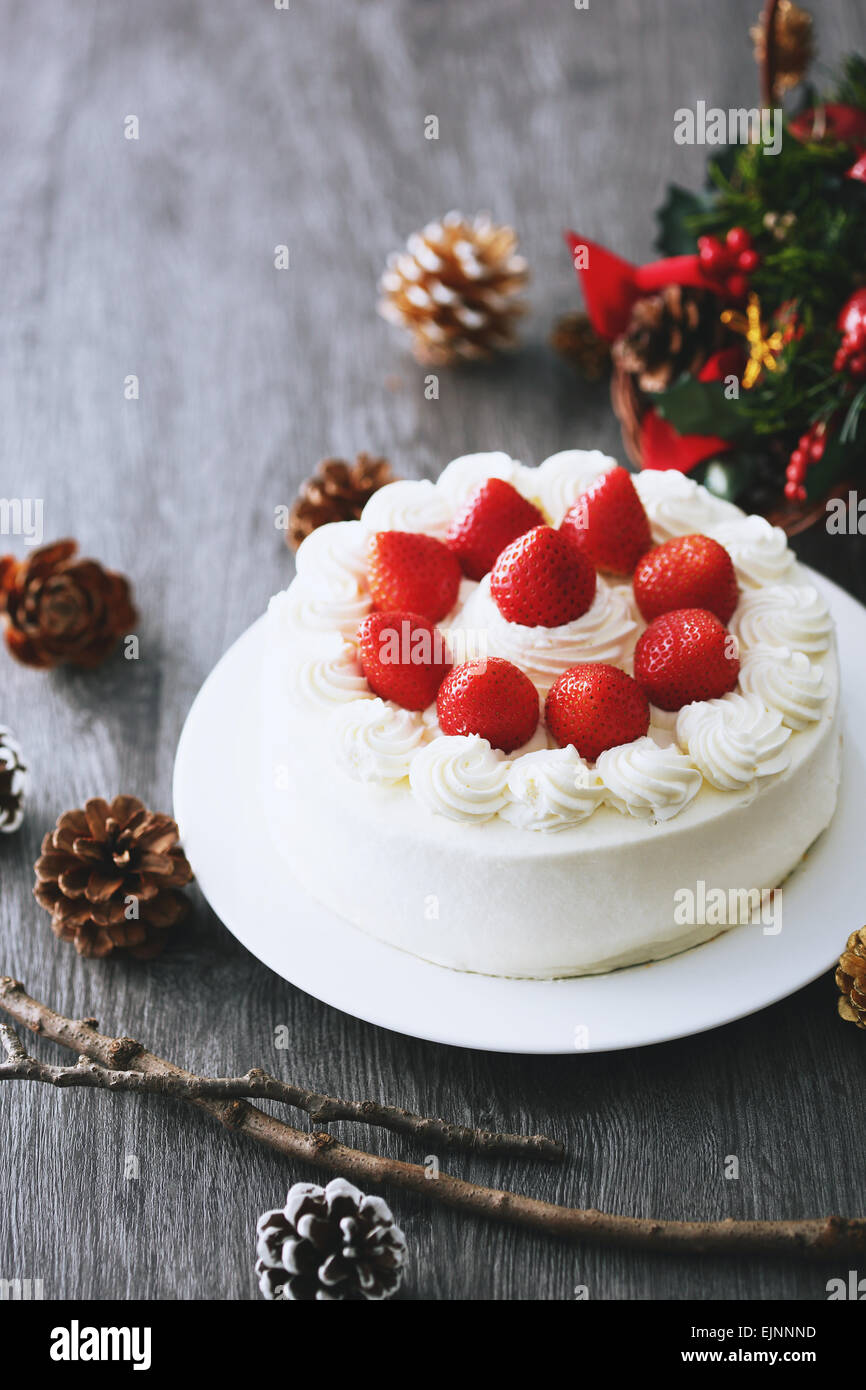 La torta di fragole Foto Stock