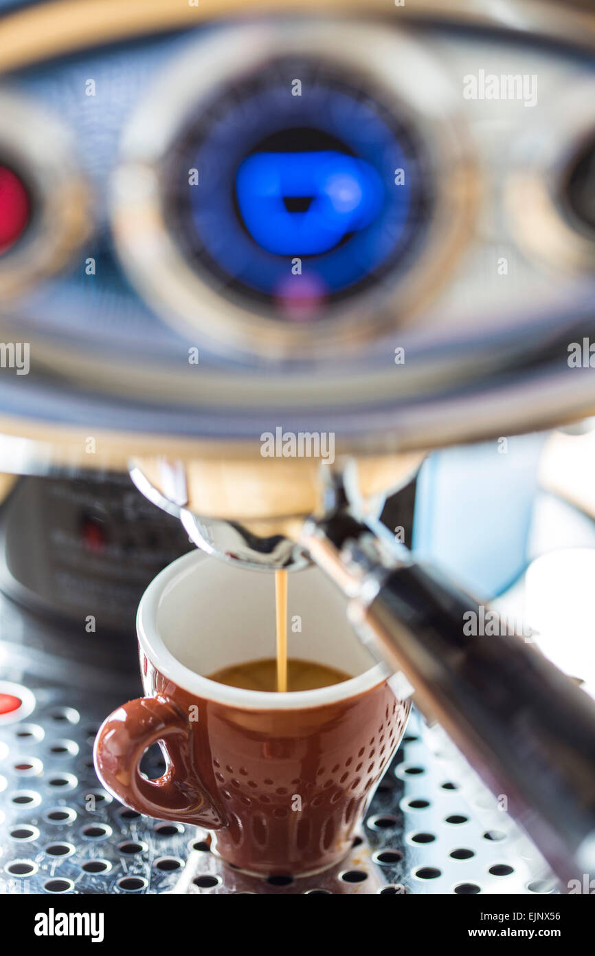 Capsula di caffè, macchina per la preparazione di caffè espresso, capsule di caffè, Foto Stock