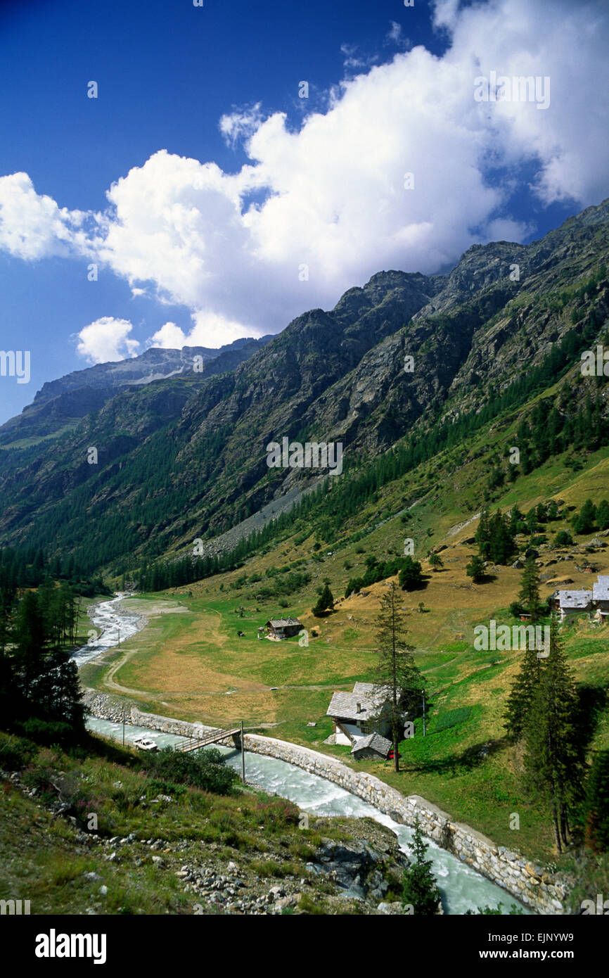 Italia, Valle d'Aosta, Valle di Lys Foto Stock