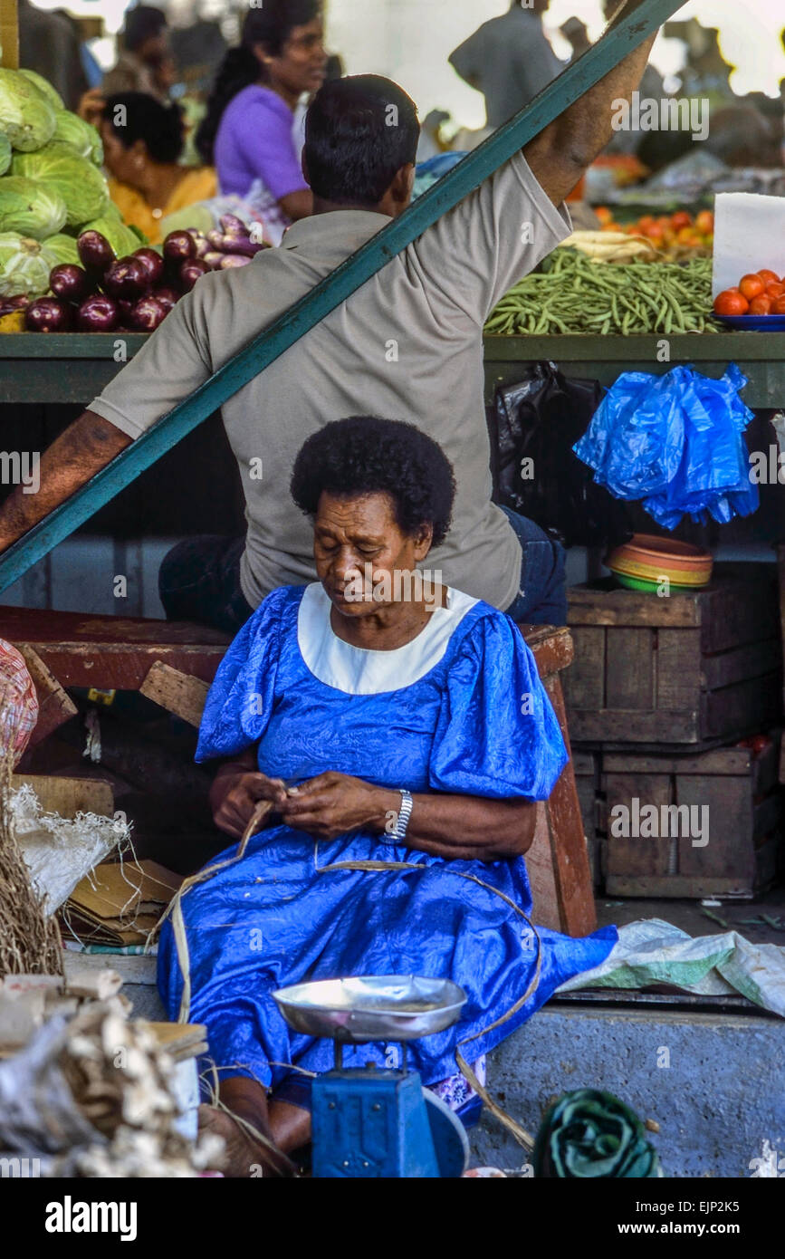 Mercato di Nadi. Isole Figi. Sud Pacifico Foto Stock