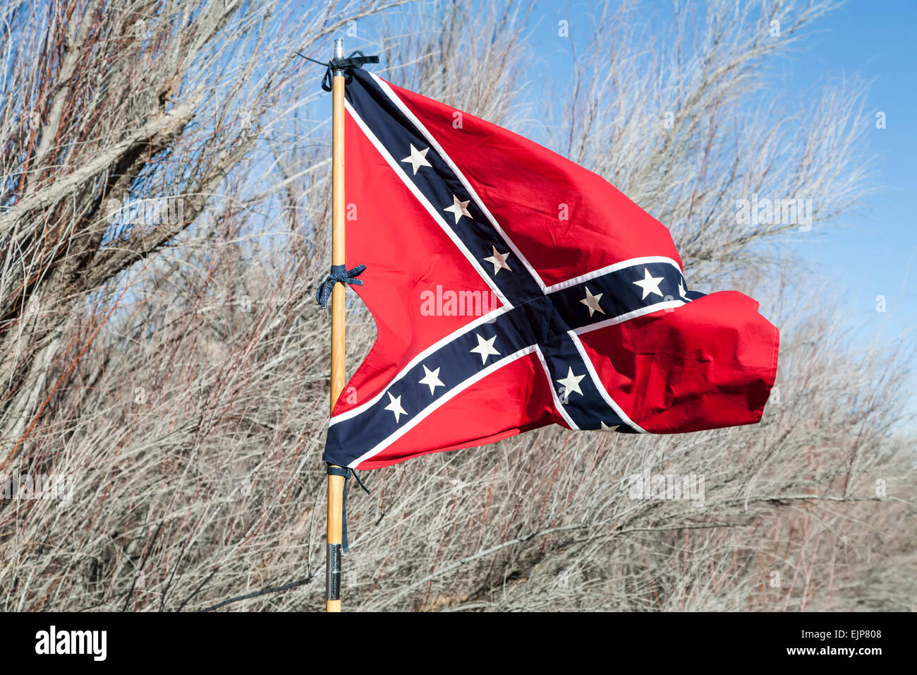 Esercito confederato bandiera, guerra civile rievocazione storica, nei  pressi di Socorro, Nuovo Messico USA Foto stock - Alamy