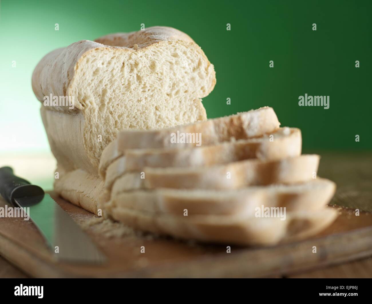 White pagnotta di pane Foto Stock